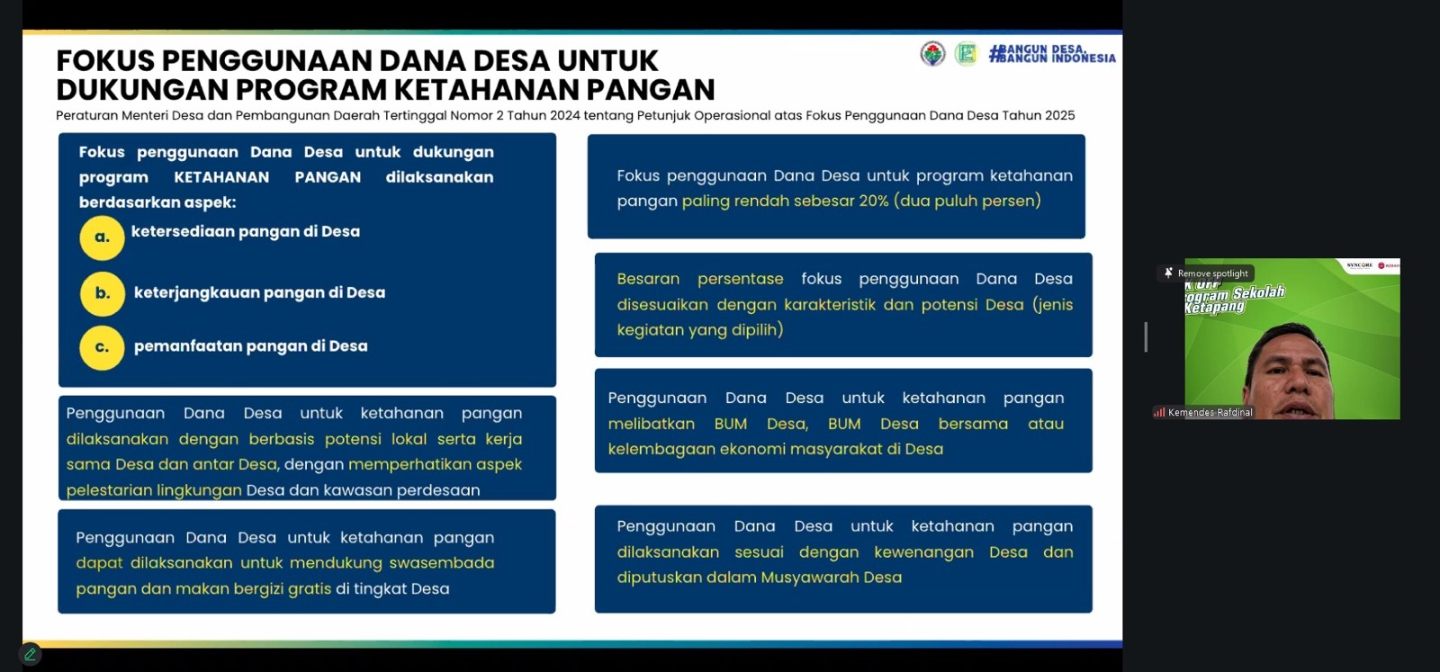Amanat Alokasi Dana Desa dalam Mendukung Ketahanan Pangan Desa